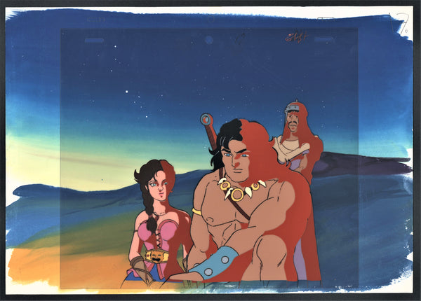 Conan and Jezmine by Fire (Removable Shadow Cel)