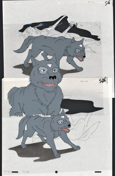 Three Cels of Wolves