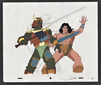 Conan Fighting Serpent Warriors