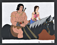 Conan and Jezmine on Horseback