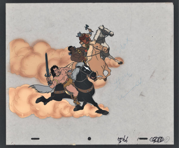 Conan with Zula and Snagg Attacking from Horseback