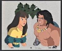 Conan and Princess Sarita Running from Hooded Ones